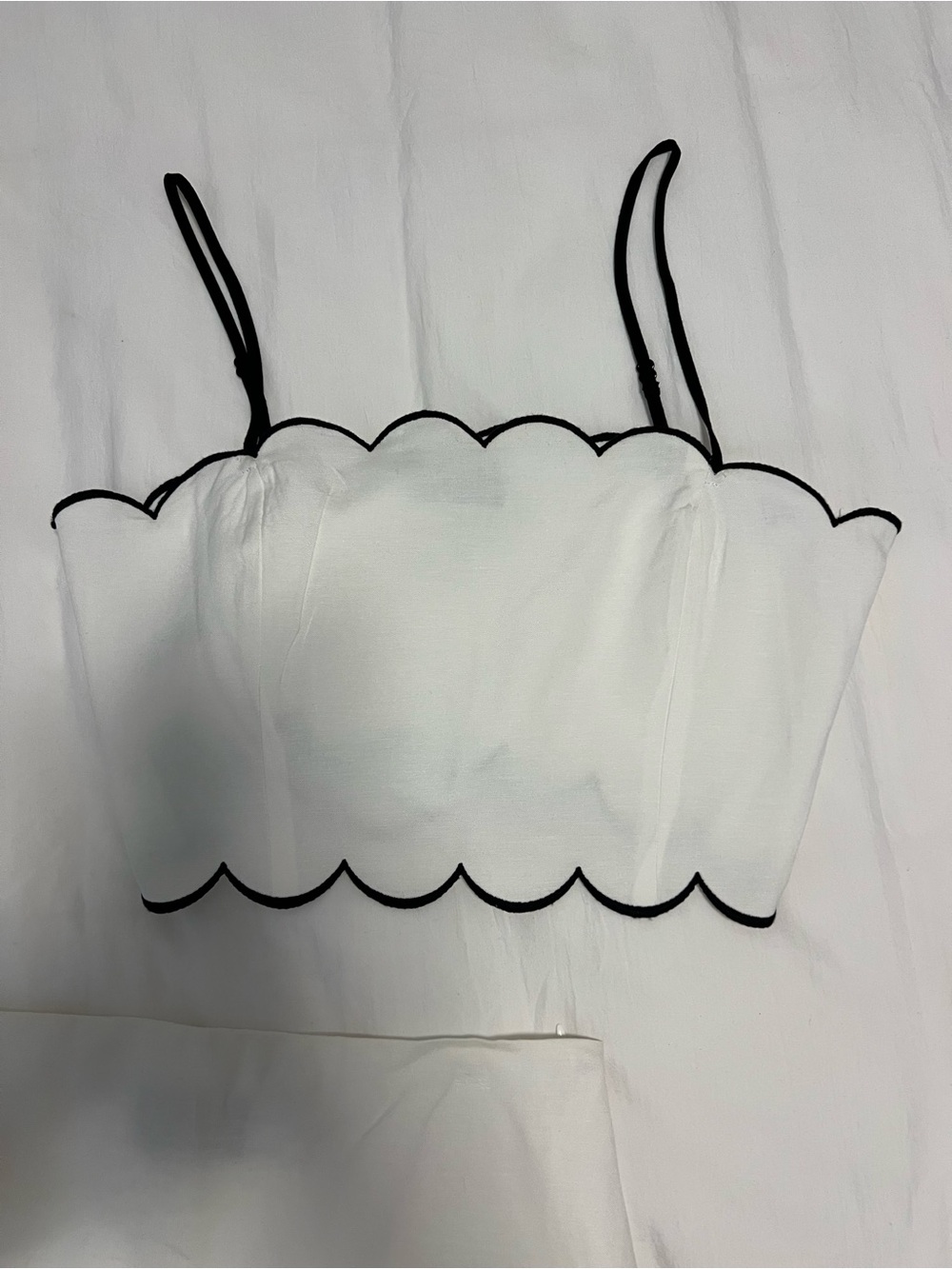 Vici White Scallop Hem Midi Skirt - Picture 8 of 14